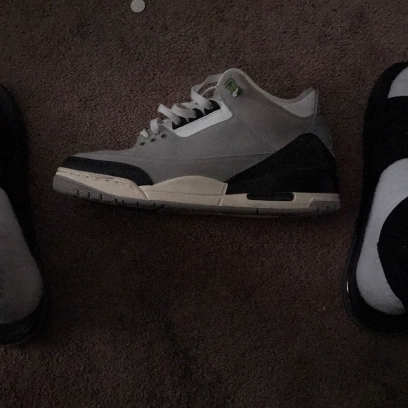 jordan 3 grey and green